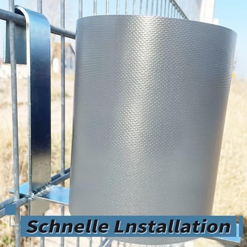 AXVRAV Abrollhilfe für Sichtschutzstreifen – Edelstahl Montagehilfe für Sichtschutz Doppelstabmattenzaun & PVC Zaunblenden, Schnelle Installation und Zeitersparnis bei der Montage
