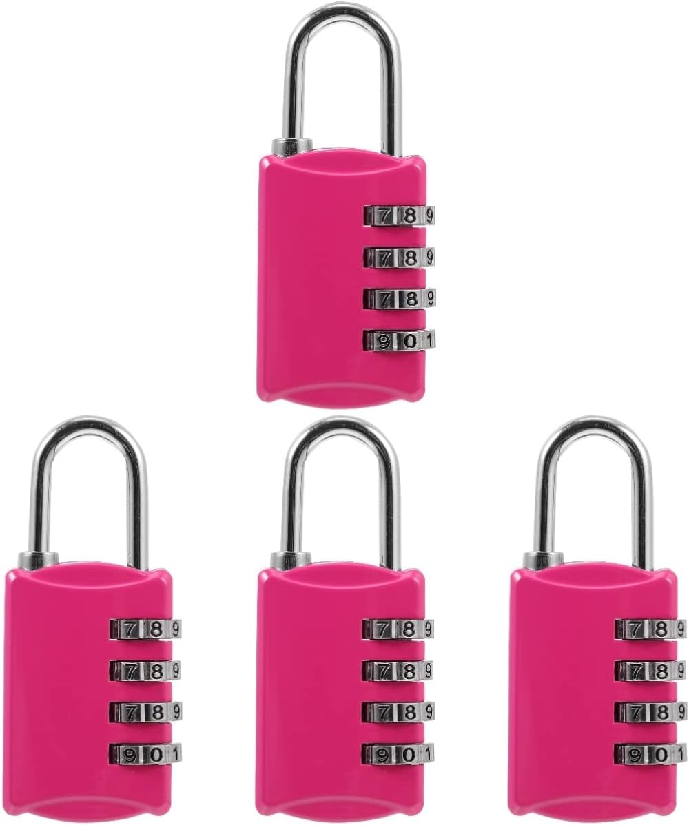 DOITOOL 4pezzi Serratura Combinazione Per Armadietti Da Palestra Lucchetto Di Cifre Sicuro e Compatto Per Scuole e Attività Sportive Facile Da Usare e Ripristinare
