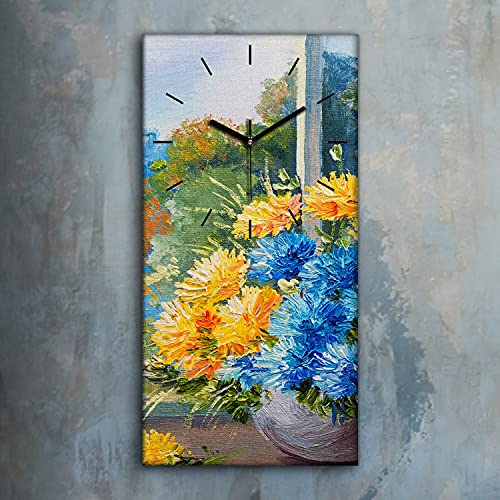 Horloge sur Toile bouquet de fleurs pour illuminer votre salon avec un art mural printanier - 3