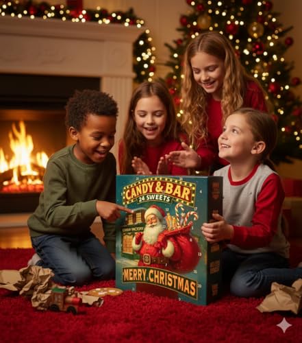 USA XXL Adventskalender 2025 | 24 verschiedene amerikanische Süßigkeiten in Originalgröße | Exklusive Weihnachts-Geschenkbox mit Hershey’s Schokolade & weiteren USA Sweets | Candy & Bar®