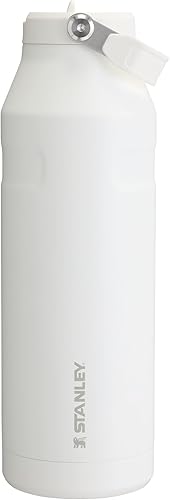 Miniatura 57 de Stanley IceFlow - Botella de agua con pajilla abatible 2.0 de 16 onzas, popote integrado con apertura más grande, ligera y resistente a fugas, acero