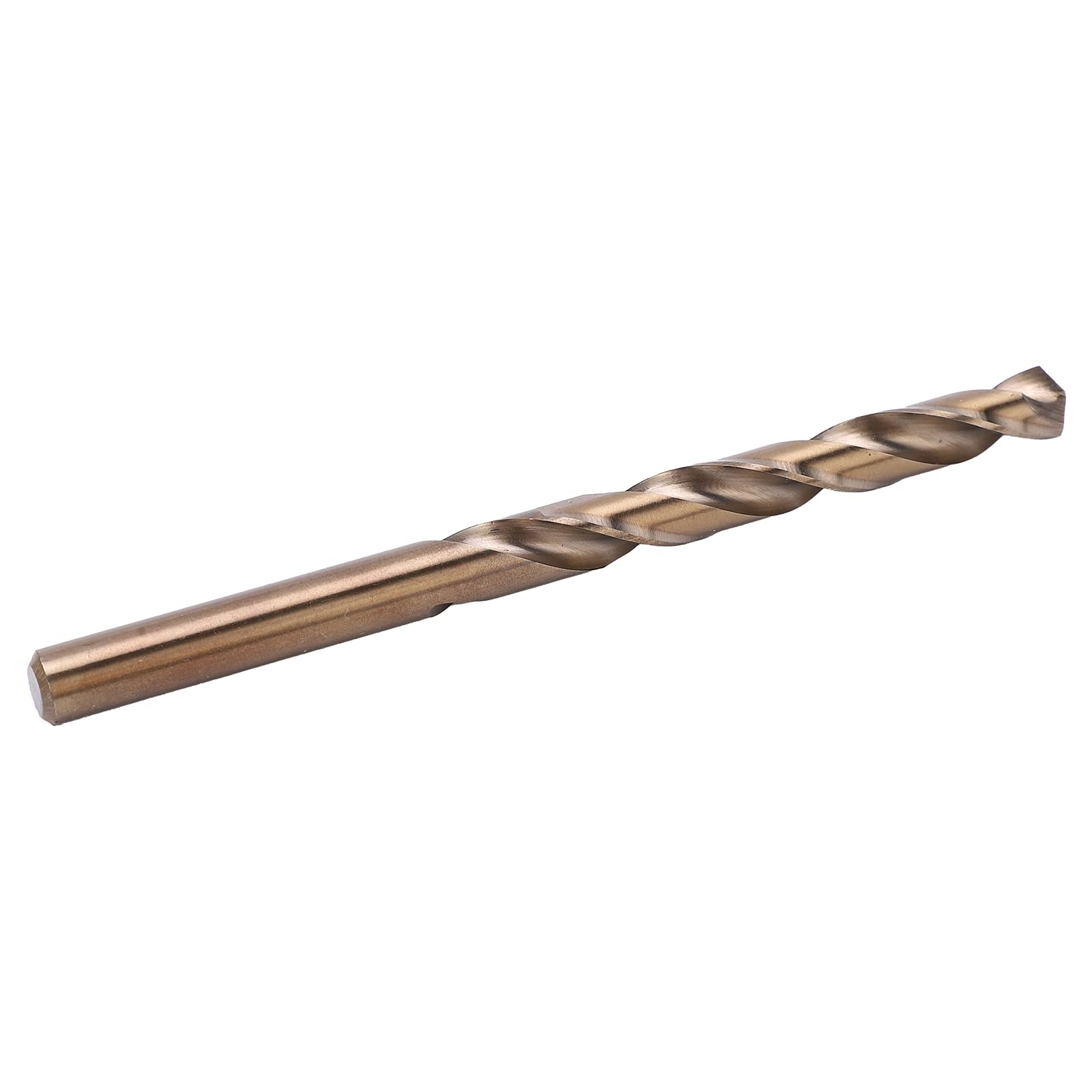 Pissente Set di Punte Elicoidali, Punta da Trapano HSS con Codolo Cilindrico Placcato Ti 10 Pezzi da 7 Mm a 9,5 Mm per Trapano a Mano e da Banco, Rimozione Rapida dei Trucioli, Taglio Affilato, (9,5