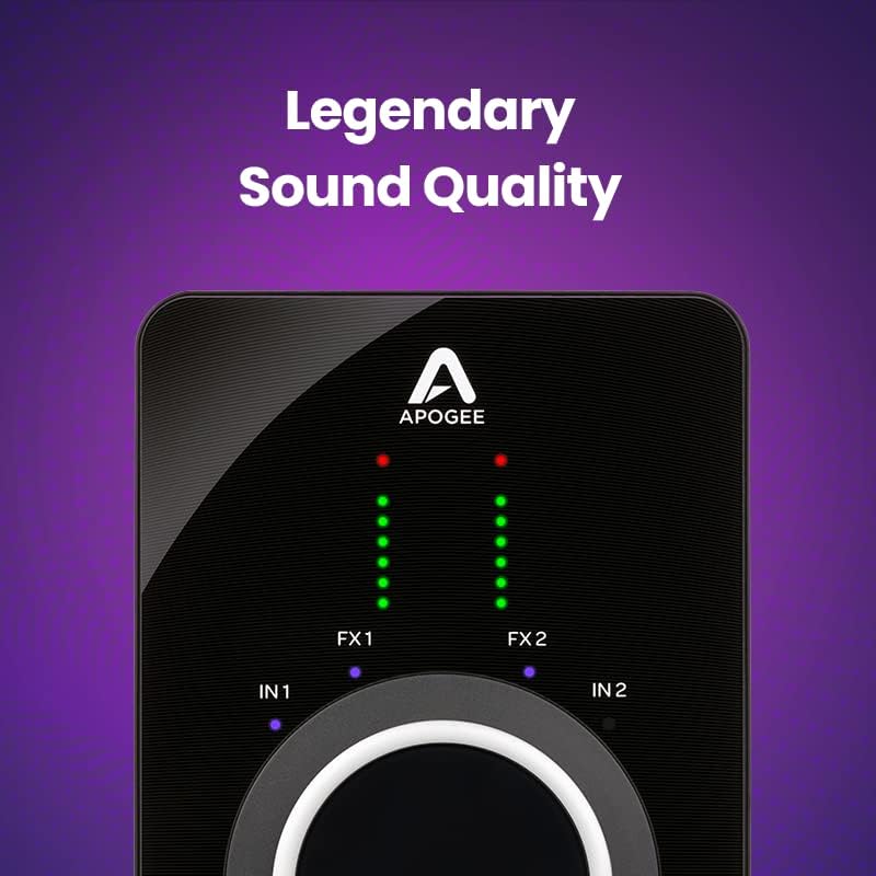 Miniatura 2 de Apogee Duet - Interfaz de audio USB de 3 a 2 canales para grabación de micrófonos, guitarras, teclados en MAC y PC, ideal para grabar, transmitir y