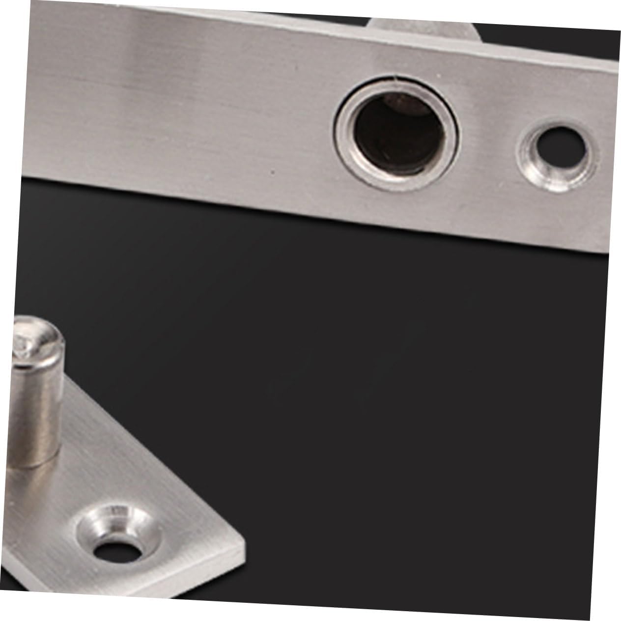 STOBOK 2pcs Stainless Steel Hidden Door Hinge Upper and Lower Metal Hinge for Easy Installation Design for Residential and Commercial Use