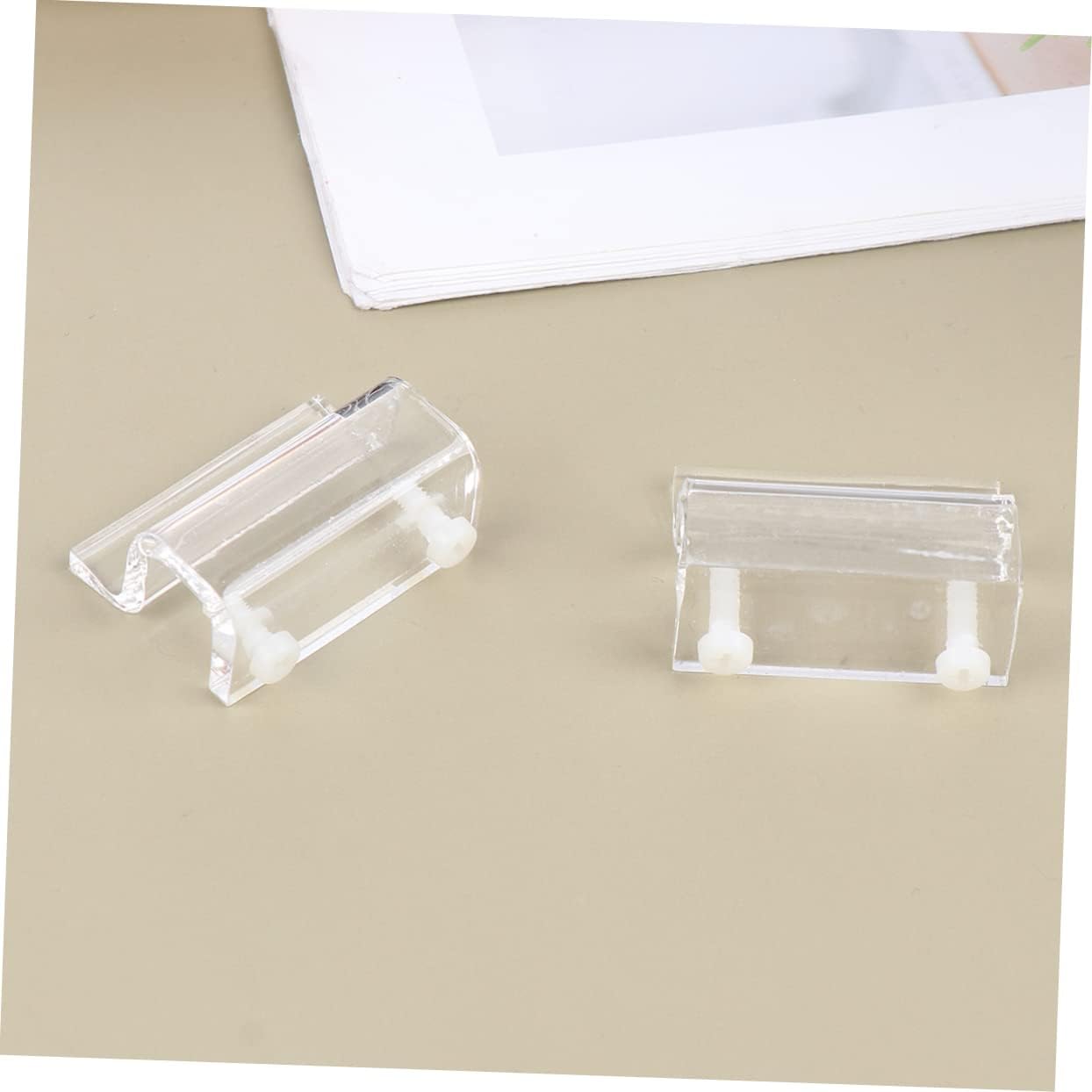 Yardwe 12pcs Acrylic Aquarium Support Bracket Fish Tank Cover Holder for Practical Fish Tank Rack for Turtle and Pet White