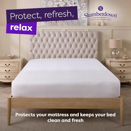 Slumberdown Waterproof Mattress Protector Double Bed - Super Absorbent & Spill-Proof, Soft Touch Cover, 30cm Deep Fitted Double Mattress Protector | Non-Allergenic & Washable (135 x 190cm) - Image 2