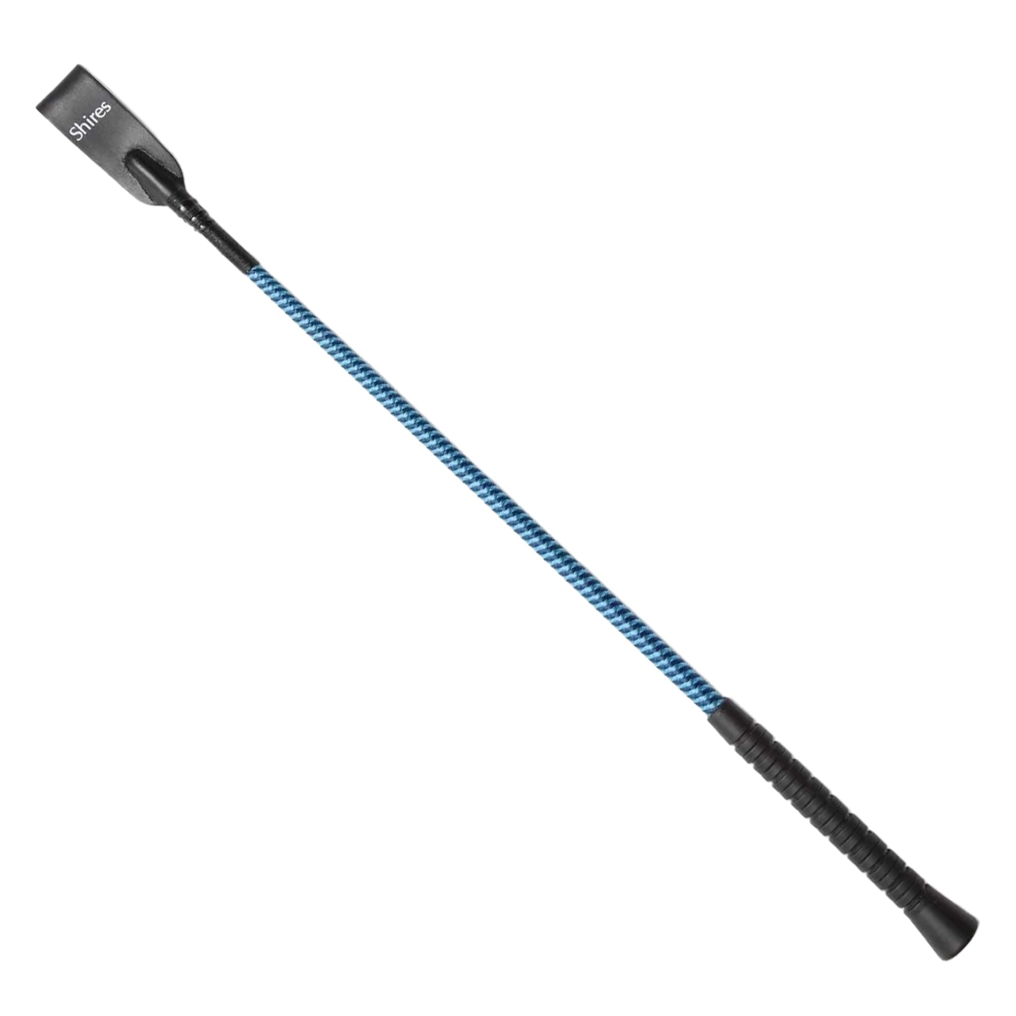 Shires Rubber Grip Whip Navy/Baby Blue 21 Inch