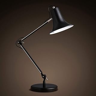 Lampada da scrivania a LED, portalampada a vite E27, lampada da architetto con braccio flessibile, lampada da tavolo flessibile, lampada da comodino classica for lettura, studio, ufficio, hobby e altr