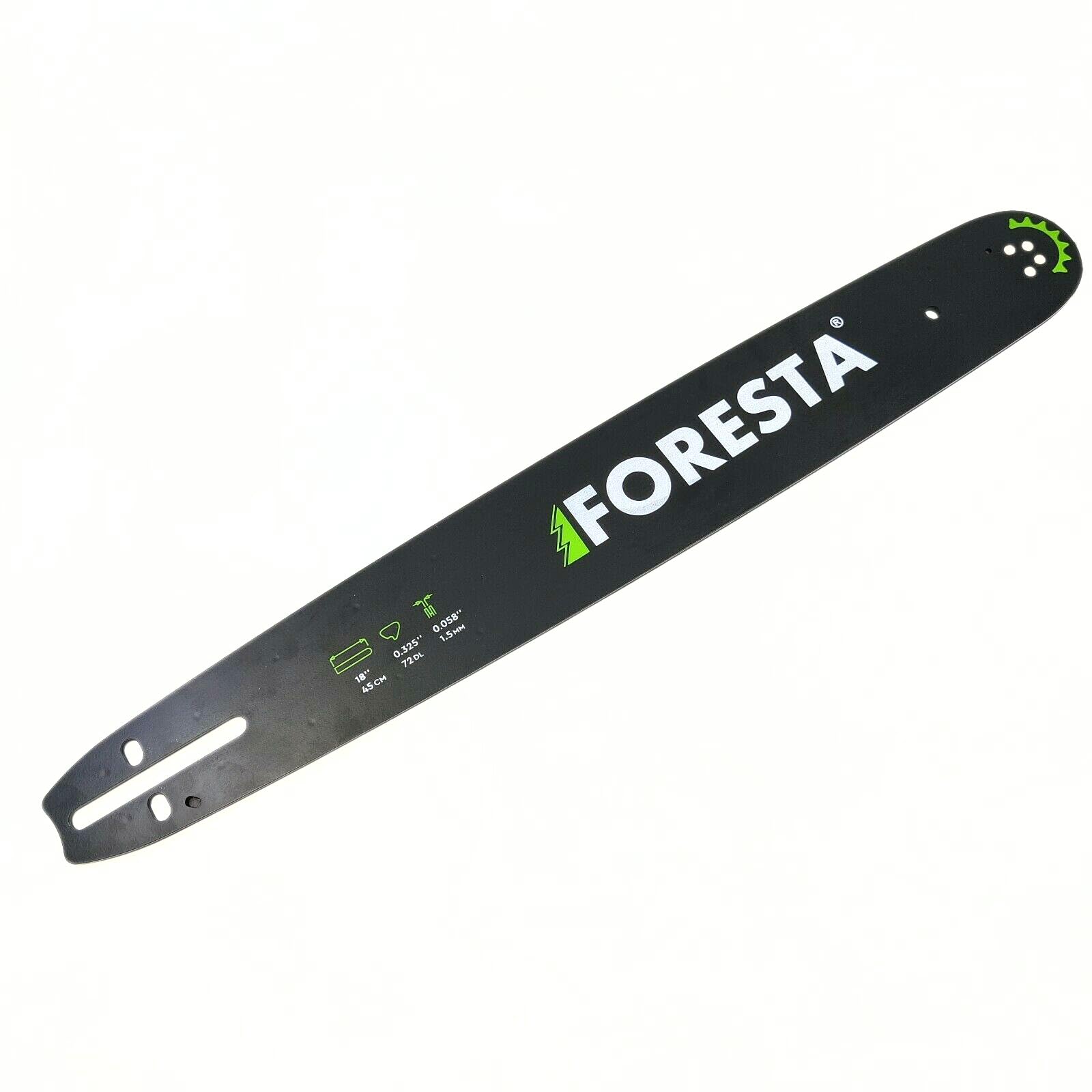 FORESTA Guide chaine de tronçonneuse 0.325" 0.058" 72 entraineurs 45 cm de coupe convient pour Oregon 188SLGK095, 188VXLGK095, 188PXBK095