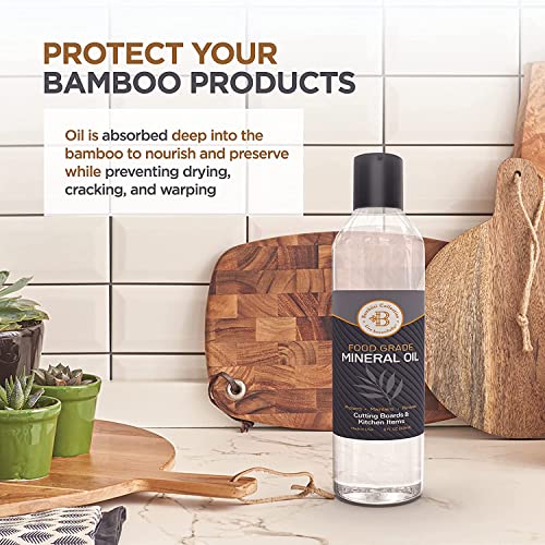 Bambüsi BAM-BMO Food Grade Mineral Oil For Wood Cutting Board - 8Oz Cutting Board Oil, Butcher Block Oil thumb #4