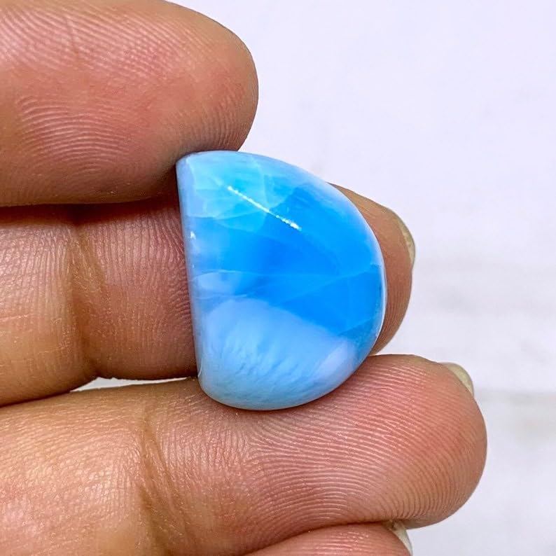 Larimar naturel gemme cabochon 19mm pour sublimer vos bagues bohèmes