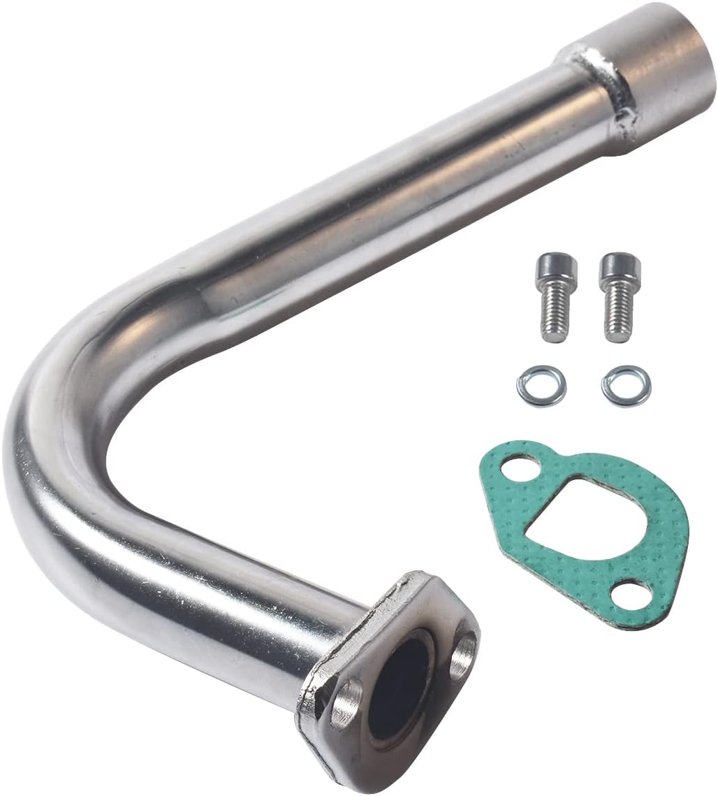 Exhaust Pipe with Muffler For Predator 212cc 196cc Go Kart& Mini Bike, For Honda GX160,GX200,For Coleman Powersports CT200U Silver