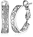 Sterling Silver Filigree Hoop Earrings