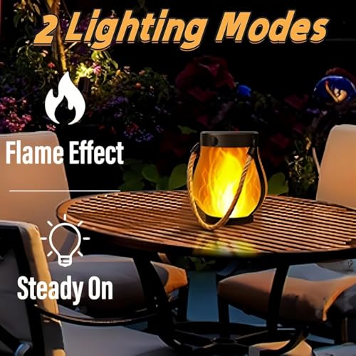 Lampe solaire extérieure suspendue étanche avec détection crépuscule
