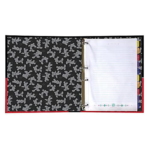 Mickey 3422 Fichário 1/4 com Elástico e com 48 Folhas