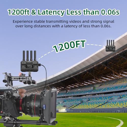 Image of Accsoon CineView HE Wireless Video Transmitte&Receiver, 2.4+5Ghz, UVC Out for Live Streaming 1080p60 0.06s Latency 1200ft Range up to 4 Devices Monitoring, Compatible with CineView M7 Pro /2 SDI /SE