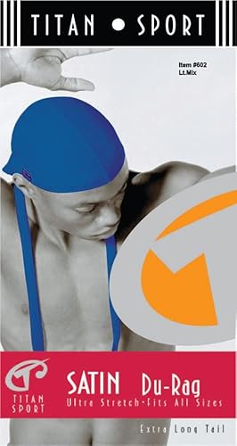 itan Satin Durag – Ultra Stretch Silky Durag with Extra Long Tail – Comfort Fit for 360 Waves, Braids & Natural Hair – One Size Fits All, Skull Caps (Orange, One Size)