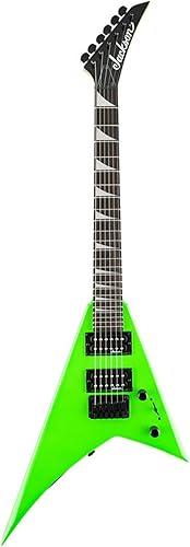 Jackson JS Series RR Minion JS1X - Diapasón con cuello de arce y cuerpo de álamo, 24 trastes jumbo, guitarra eléctrica de 6 cuerdas (diestro, verde