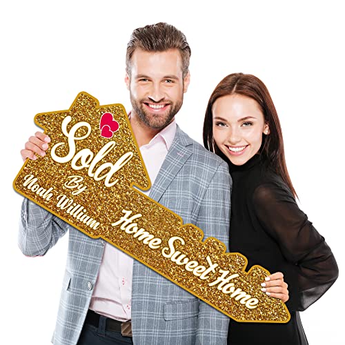 Personalized Real Estate Marketing Cutout Sign, Customized Realtor Social Media