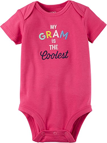 Bodysuit de algodón elástico rosa de 6 meses para bebé niña con broches reforzados