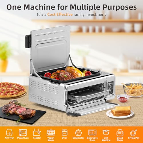 Digital-Air-Fry-Countertop-Oven-Air-Fryer-Toaster-Oven-Combo-Flip-UP-Save-50-Space-9-in-1-Electric-Indoor-Countertop-Pizza-Oven-Air-Fryer-Easy-Clean
