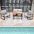 COMLAX FIELD Patio Furniture Set, 4 Pieces Outdoor Patio Furniture with Coffee Table Set, Metal Patio Conversation Sets with Washable and High-Resiliency Sponge Cushions, Beige