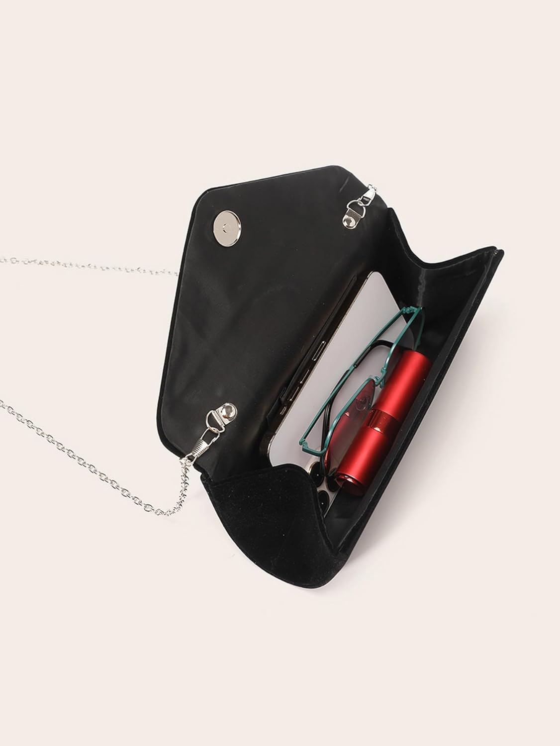 YYW 4 Pieces Women Evening Handbags Clutch Purses Shoulder Bag with Rhinestone Jewelry Set for Party Wedding - Image 6