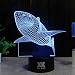 Optical Illusions 3D Lamp Touch Control LED Night Lights Decor Lights Animal Image Series 7 Colours Changes Best Gifts for Kid and Room&Dest Decoration