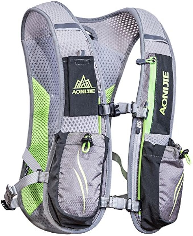 AONIJIE Running Hydration Vest Backpack for Women and Men Lightweight Trail Running Backpack 5.5L Gray