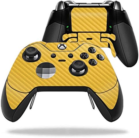MightySkins - Skin de fibra de carbono para Microsoft Xbox One Elite Controller Caléndula Protector y duradero acabado de fibra de carbono