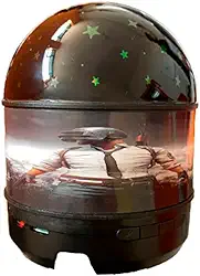 Caixa de Som Bluetooth com Luminária Projetora de Estrelas 4 Cores – Recarregável com Entrada USB, Fone e Cartão de Memória