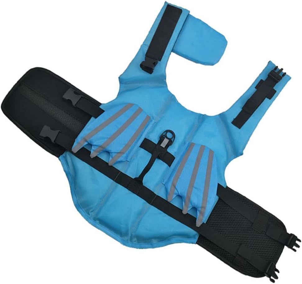 Milisten Dog Swim Vest Reflective Outdoor Life Jacket Wear-Resistant Blue S Portable Breathable Puppy Accessory for Swimming Safety