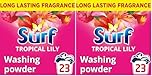 Surf Tropical Lily Washing Powder joy-infused fragrance with natural essential oil lasting up to 12 hours in wear for brilliantly clean laundry every time 23 washes 1.15 kg (Pack of 2)