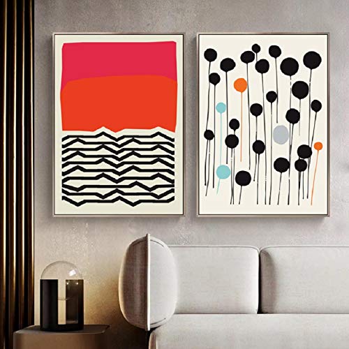 Peinture géométrique abstraite multicolore impressions sur toile de haute qualité 70x100cm