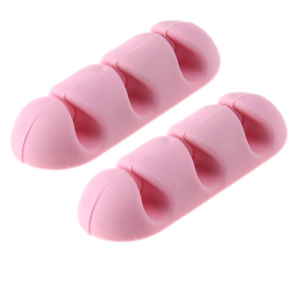 Matefield Mini Adhesive Ethernet Charging Data Earphone Cable Organizer Tool(Pink)