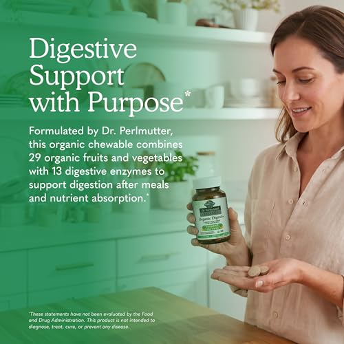 Image of Garden of Life Digestive Enzymes with Papain, Bromelain and Lipase for Nutrient Absorption and Digestion Support, Tropical Fruit Flavor, Dietary Supplement, Certified Vegan, 90 Chewables