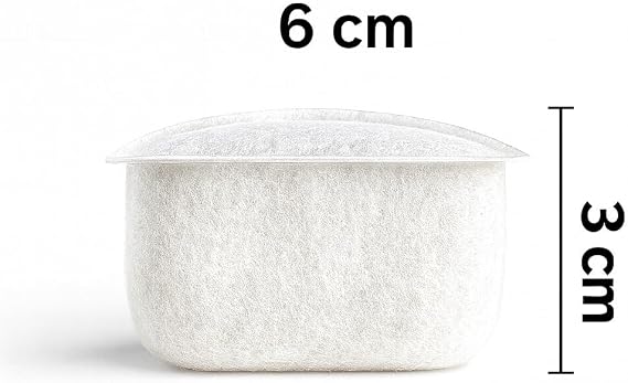 Purmed - 2lt / 65oz (W300/W500) Evcil Hayvan Su Sebili Uyumlu pamuk, karbon filtresi - 6x3cm 3'lü Paket