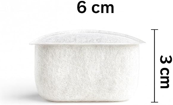 Purmed - 2lt / 65oz (W300/W500) Evcil Hayvan Su Sebili Uyumlu pamuk, karbon filtresi - 6x3cm 3'lü Paket