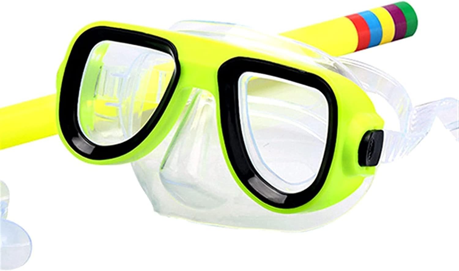 GeRRiT Snorkel Mask Adult Kid Snorkeling Mask,Swimming Scuba Total Dry Snorkel Diving Mask with Glass Lens PVC Diving Glasses,Professional Snorkelling Gear