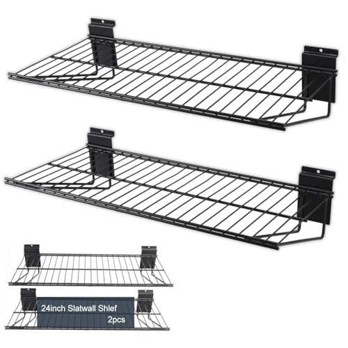 Slatwall Panel Garage Organizer—2 Pack Black