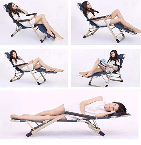 Chaise longue d'extérieur inclinable avec coussin pliable lot de 2 - 7