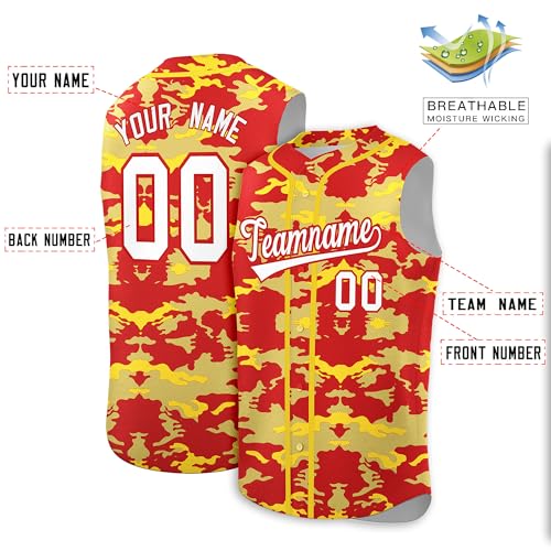 KXK Camisa de beisebol personalizada sem mangas costurada com número de nome personalizado colete de
