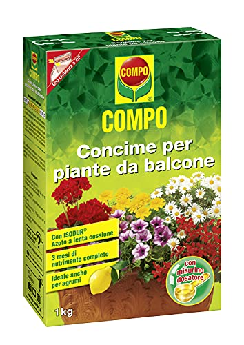 COMPO Concime per Piante da Balcone, Con Azoto a lenta cessione, Con misurino dosatore, 1 kg