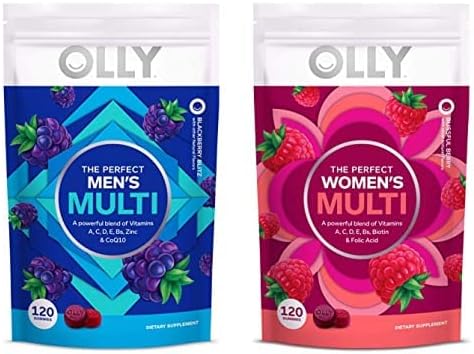 OLLY Paquete de iniciación de gomitas multivitamínicas para mujeres, hombres y niños, suplementos masticables para la salud general y el apoyo