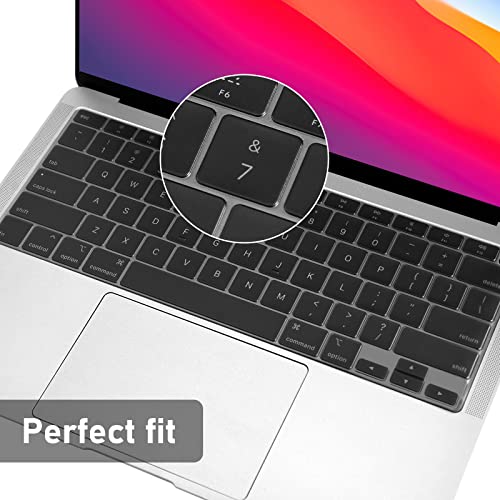 Eoocoo Keyboard Cover Premium Ultra Thin Compatible For 2021 2020 Macbook Air 13 Inch M1 A2337 A2179 With Retina Display & Touch Id, Us Layout, Tinted #TOP2