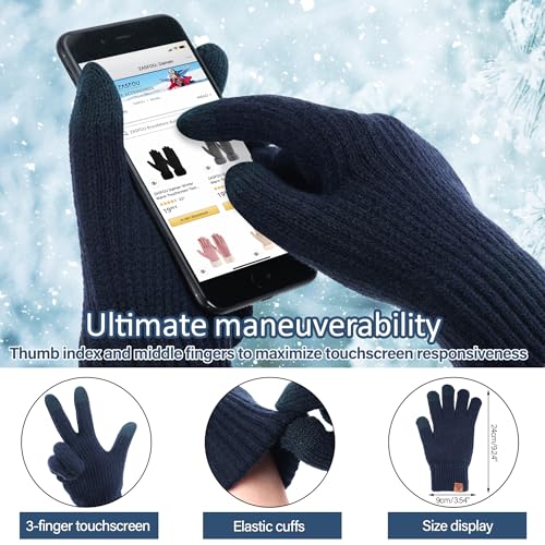 Bufanda y guantes para pantalla táctil con gorro de invierno para hombre 4