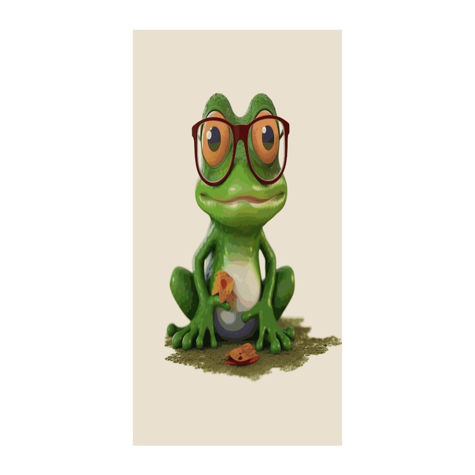 Fekiloot Style Frog Wearing Glasses Door Curtain Room Divider Curtains