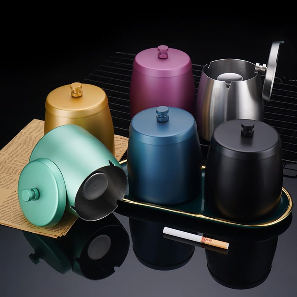 Collecteur de suie en acier inoxydable avec couvercle pour une utilisation en intérieur/extérieur, contrôle des cendres coupe-vent pour conditions de vent, facile à entretenir (violet)