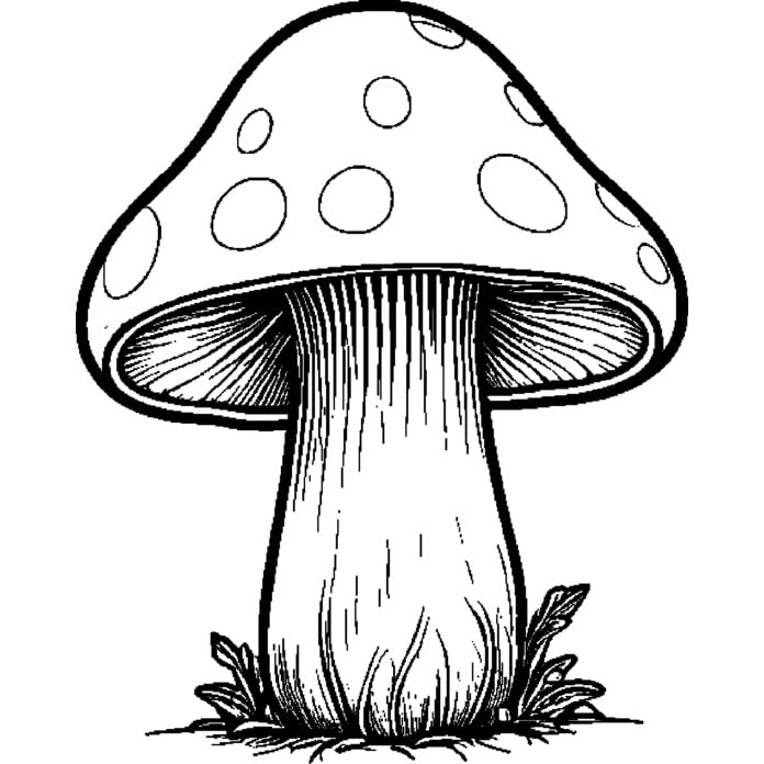 Azeeda 'Toadstool Mushroom' Unmounted Rubber Stamp - A7 (RS00052511)