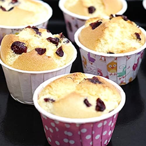 100pcs Paper Cupcake Cases,Mini Cupcake Cases Polka Dot Baking Cups Round Cake Muffin Liners Case for Home, Weddings, Birthdays - Green